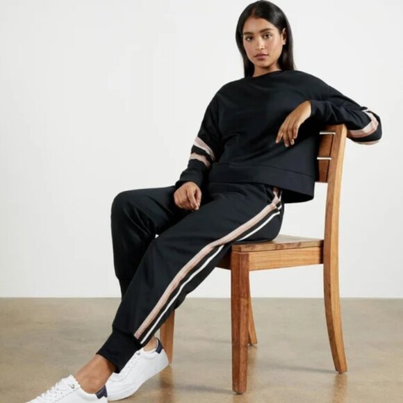 Ted Baker London Pants - Ted Baker London Aliceah Jogger Sweatpants Blue Pink Rose Gold Stripes Womens S